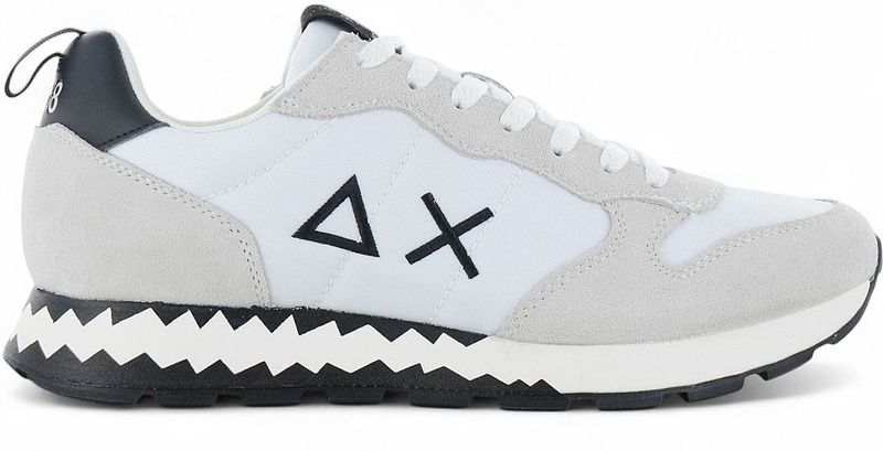 SUN68 - Tom Snake - Sneakers - Wit - Leer - Textiel