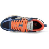 Sun68 - Veelkleurig - Suède - Outdoor Sneakers in Donkerblauw