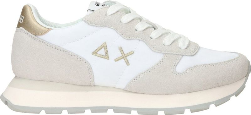 SUN68 - Ally Gold Silver - Sneakers - Wit - Glitter - Uitneembaar Voetbed
