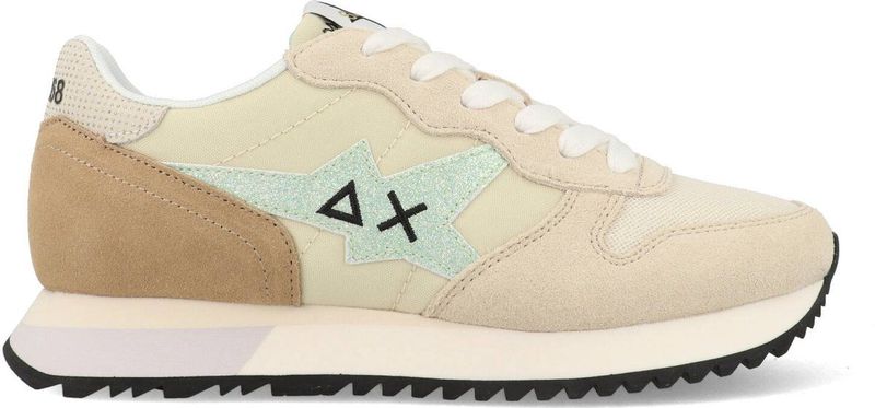 Sun68 - Stargirl Glitter-Logo - Sneakers - Crèmewit - Vrouwen