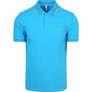 Sun68 Poloshirt - Blauw - Katoen - Modern-Fit