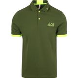 Sun68 - Poloshirt - Groen - Logo Fluo Army