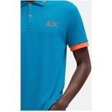 Sun68, Heren, Tops, Blauw, Maat: S Katoen,