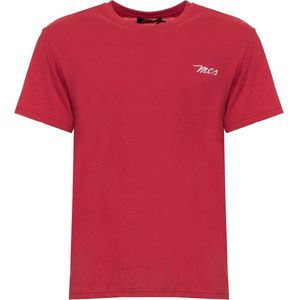 Mcs - Klassiek T-shirt - Rood - 100% Katoen - Ronde Hals