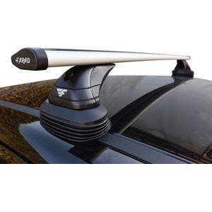 Dakdragers geschikt voor de Peugeot 407 sedan 2004 t/m 2010 met fixpoints - Aluminium - Hoog laadvermogen 100kg - Wingbar Grijs - Merk Farad