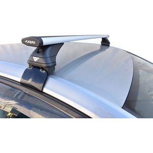 Dakdragers geschikt voor de Volkswagen Golf 7 2012 t/m 2019 met glad dak - Aluminium - Hoog laadvermogen 100kg - Wingbar Grijs - Merk Farad