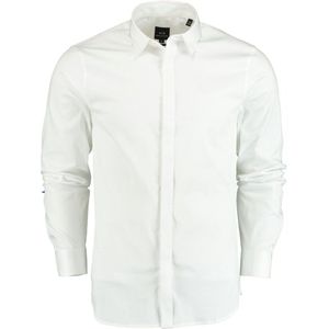 Armani Exchange - Overhemd - Wit - Katoen - Slanke Pasvorm