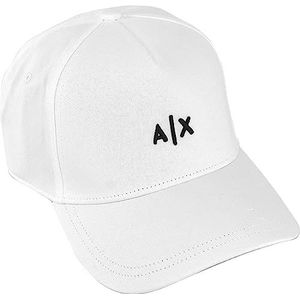 Armani Exchange Honkbalpet voor heren, Wit/Weelderige Tuin, One size