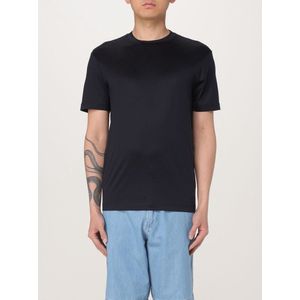 Emporio Armani - Heren T-shirt - Donker Marineblauw - Lyocell Katoenmix