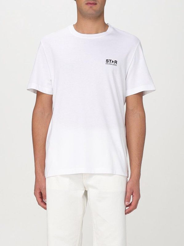 Golden Goose - Regular - T-Shirt - Wit - Katoen - Ronde Hals - Korte Mouwen