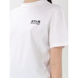 Golden Goose - Logo T-Shirt - Wit - Katoen - Ronde Hals - Korte Mouwen