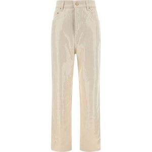 Golden Goose - Kim - Jeans - Ecru - Denim - Paillettenversiering
