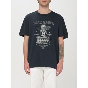 Golden Goose - Tops - Heren - Zwart - Katoen - T-shirt met Cosmic Sunrise Gradient Print