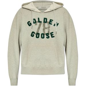 Golden Goose - Logo Hoodie - Zwart - Comfortabele Stijl