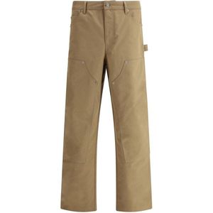 Golden Goose - Broeken - Heren - Bruin - Katoen - Textured High Waist Journey