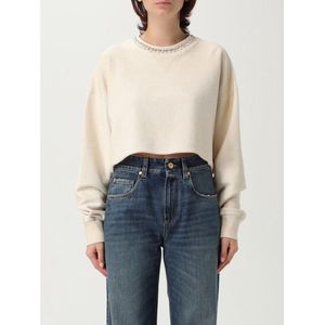 Golden Goose - Korte Sweatshirt - Beige - Dames - Met Applicaties