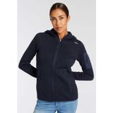 CMP - KNITTED MELANGE HOODY - Fleecejack - B. blue - Met Capuchon - 3 Ritszakken
