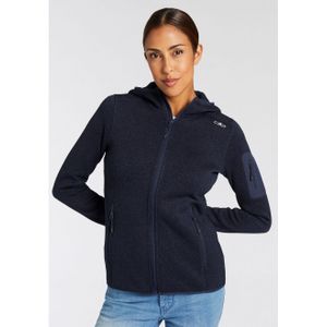 CMP - KNITTED MELANGE HOODY - Fleecejack - B. blue - Met Capuchon - 3 Ritszakken