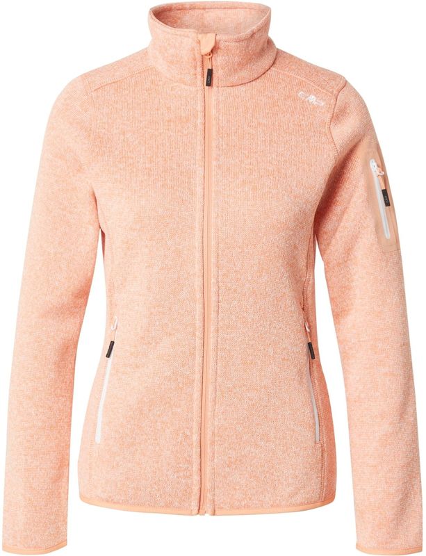 Functionele Fleece Jas - Mélange - Rechte Zoom - Lange Mouw