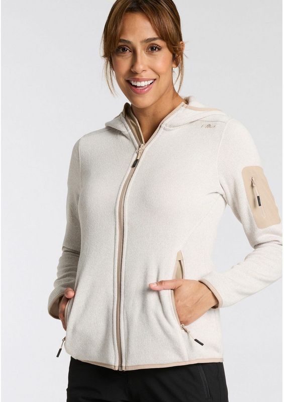 CMP - Dames Zip Hoodie - Vest - Knit Tech - Met Capuchon - Jacquardpatroon