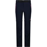 CMP - Afritsbroek - Zwart/Blauw - Stretch Zip Off Pant