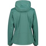 CMP Womens Light Softshell Jacket Zip Hood Softshelljack (Dames |turkoois)