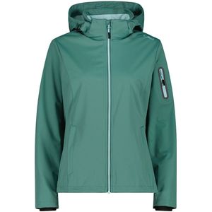CMP Womens Light Softshell Jacket Zip Hood Softshelljack (Dames |turkoois)