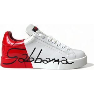 Dolce & Gabbana - Portofino Sneakers - Wit - Leer