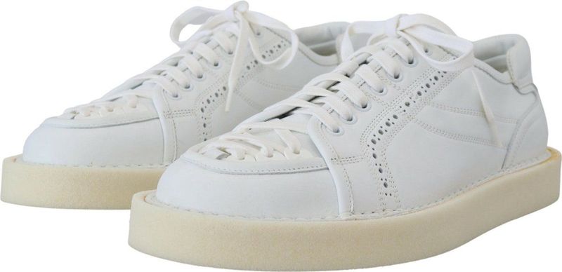 Prachtige Leren Lage Oxford-Sneakers