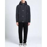 Elegante Blauwe Aquascutum Jas Met Afneembare Kap