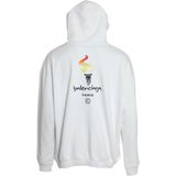 Balenciaga - Logo Hoodie - Wit - Heren - Katoen