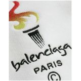 Balenciaga - Logo Hoodie - Wit - Heren - Katoen