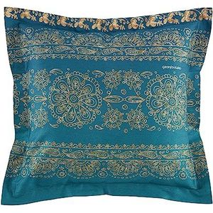 Bassetti Brenta 9325891 Housse de coussin 100% satin de coton Bleu B1 40 x 40 cm