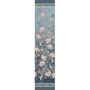 Bassetti Tablecloth Genova B1 in 100% cotton in the color blue