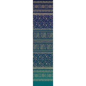 Bassetti Foulard Brenta en 100% coton - Couleur : bleu B1 - Dimensions : 350 x 270 cm - 9325942