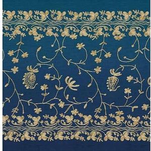 Bassetti Brenta kussensloop voor tafellinnen van 100% katoen, Panama-stof in de kleur blauw B1, afmetingen: 40x40 cm - 9326089
