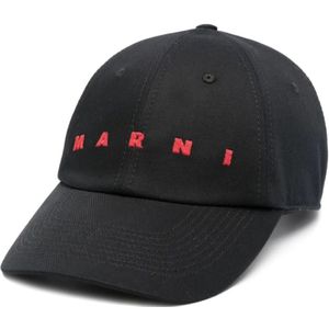 Marni, Accessoires, Heren, Zwart, ONE Size, Katoen, Katoenen hoed voor mannen