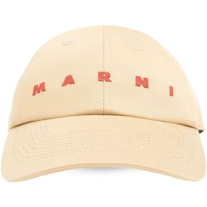 Marni, Baseballpet Beige, Heren, Maat:S