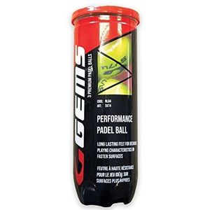 GEMS NL04 Palline Padel Conf. 24 Tubi x3 tennisballen, uniseks, unica geel