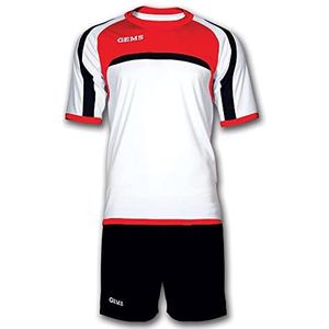 GEMS Kansas Trainingspak voor volwassenen, uniseks, Wit/Rood/Zwart, 4XS