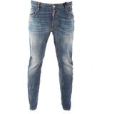 Dsquared2 - Blauwe Slim Fit Jeans - Heren - Ripped Design