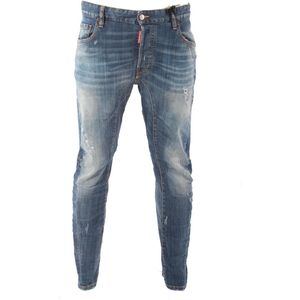 Dsquared2 - Blauwe Slim Fit Jeans - Heren - Ripped Design