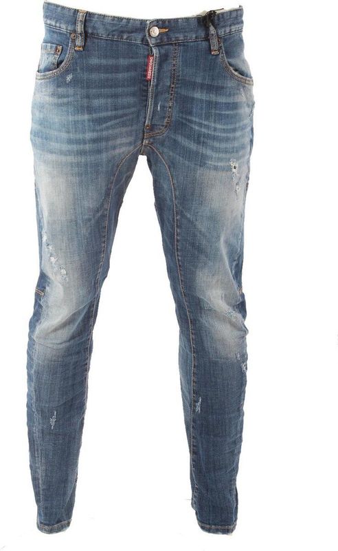 Dsquared2 - Blauwe Slim Fit Jeans - Heren - Ripped Design