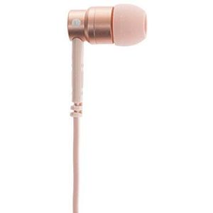 aiino Jazz - oortelefoon, stereo metalen hoofdtelefoon met microfoon en multifunctionele knop. Compatibel met alle smartphones, mediaspelers en tablets - roze