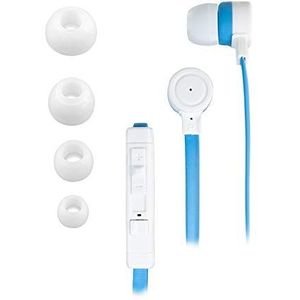 aiino - FUNKY universele hoofdtelefoon met microfoon voor iPhone/Samsung/Huawei-smartphones, in-ear - blauw/wit