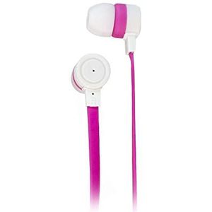 Aiino AIHEARSPORT-WHPK universele hoofdtelefoon met microfoon voor iPhone/Samsung/Huawei, wit/roze