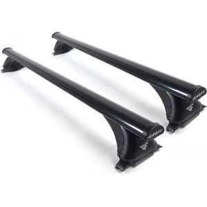 Dakdragers geschikt voor Mitsubishi Lancer 1996 t/m 2008 open dakrailing - Staal breed - 75kg Laadvermogen - Merk Farad
