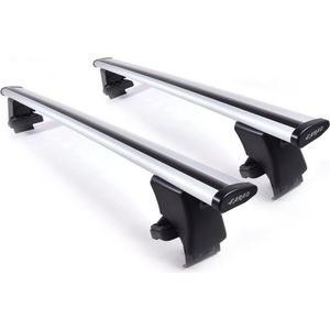Dakdragers geschikt voor de Ford Ka 1997 t/m 2009 glad dak - Aluminium - Hoog laadvermogen 100kg - Wingbar - Zilver - Merk Farad