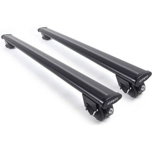 Dakdragers geschikt voor Ford Tourneo Courier vanaf 2014 open dakrailing - Aluminium - Hoog laadvermogen 100kg - Wingbar Zwart- Merk Farad
