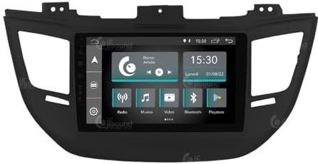 Jf Sound - Autoradio - Zwart - Custom Fit voor Hyundai Tucson - Android GPS Bluetooth WiFi Dab USB Full HD Touchscreen Display 9
